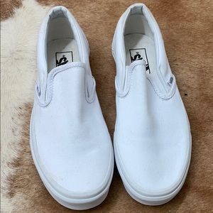 White Vans Classic Slip-on